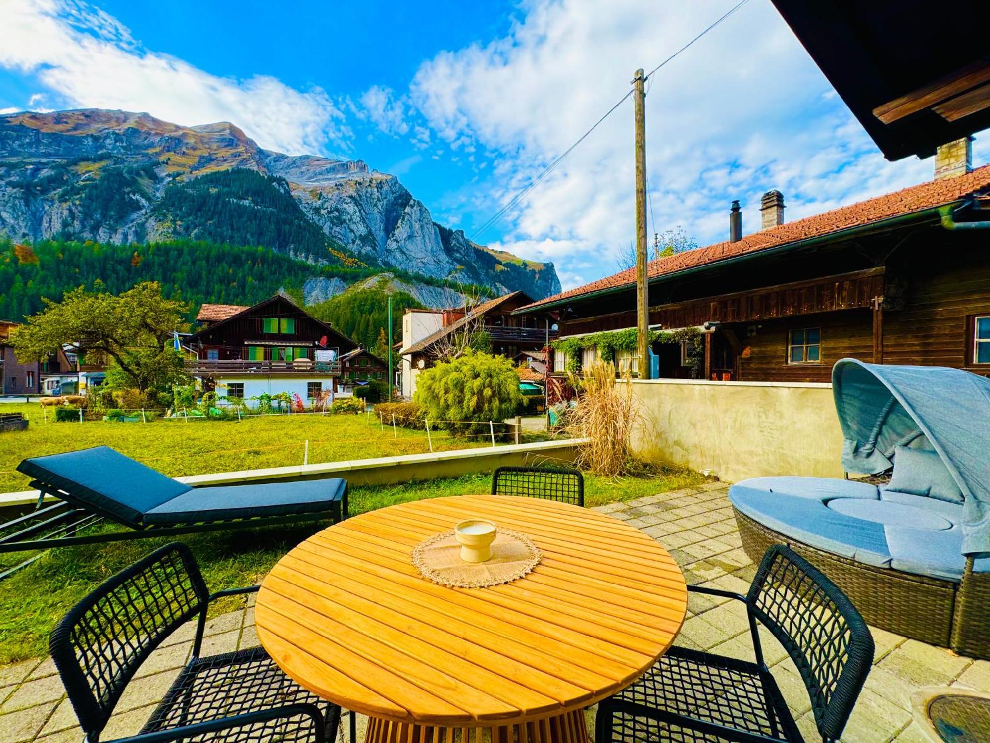 Cute & Cozy Oasis, Private Afternoon Sun Terrace Lägenhet Kandersteg Exteriör bild